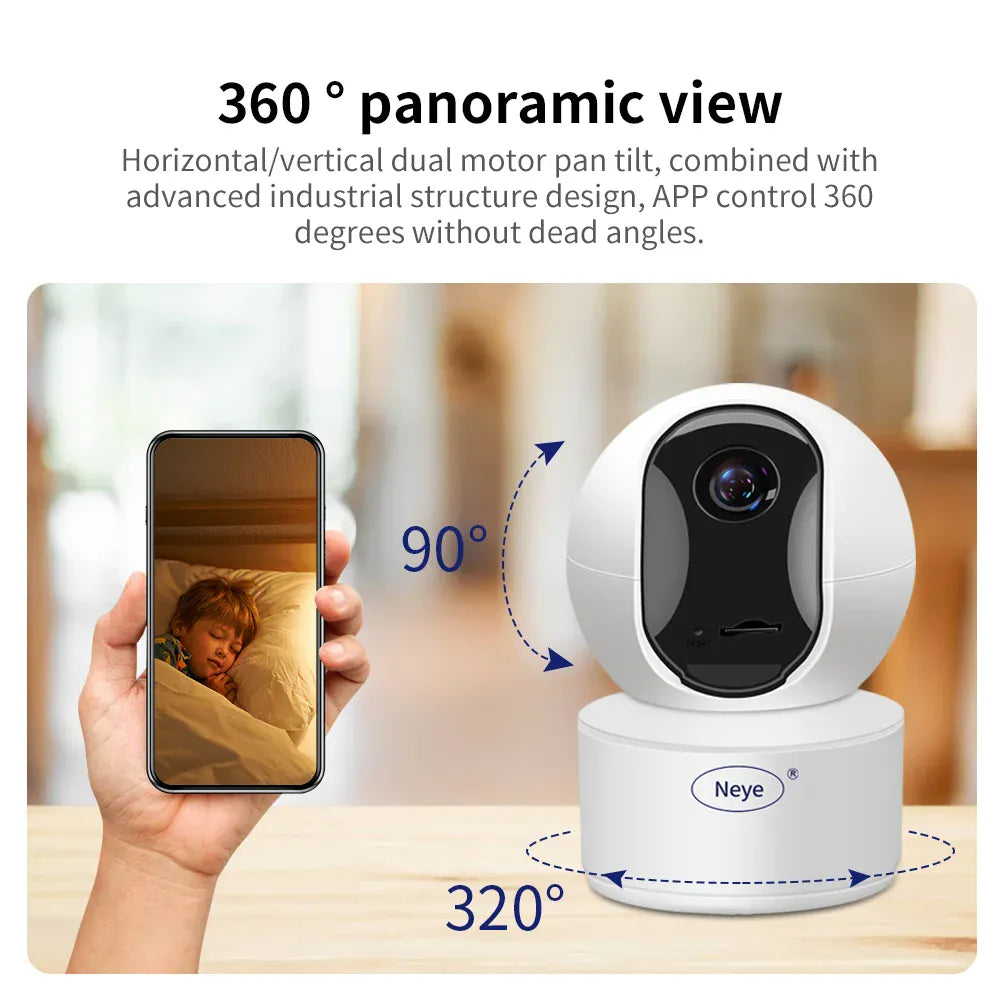 Essentialshouses Neye 8MP 4K PTZ WiFi Security Camera Home Indoor 10X Digital Zoom Camera AI Automatic Tracking CCTV Baby Monitor