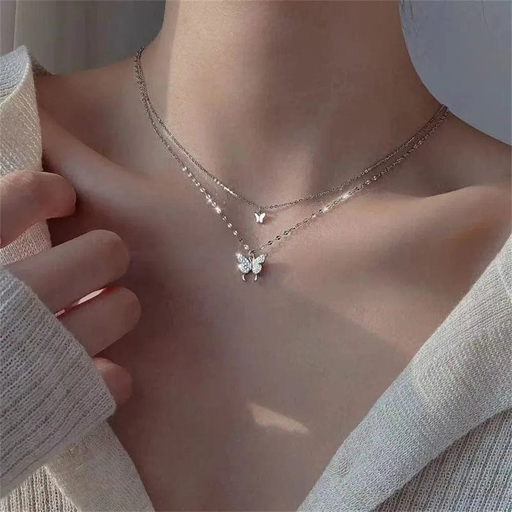 Essentialshouses NJ-418 New Shiny Butterfly Necklace