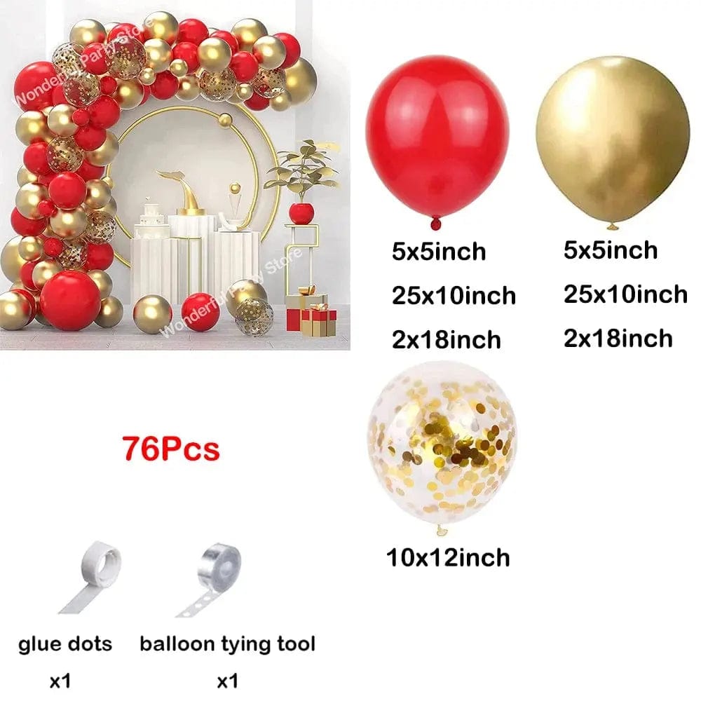 Essentialshouses No 1 / As picture Red Balloon Arch Kit