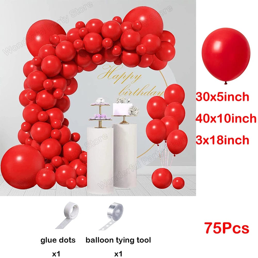 Essentialshouses No 12 / As picture Red Balloon Arch Kit
