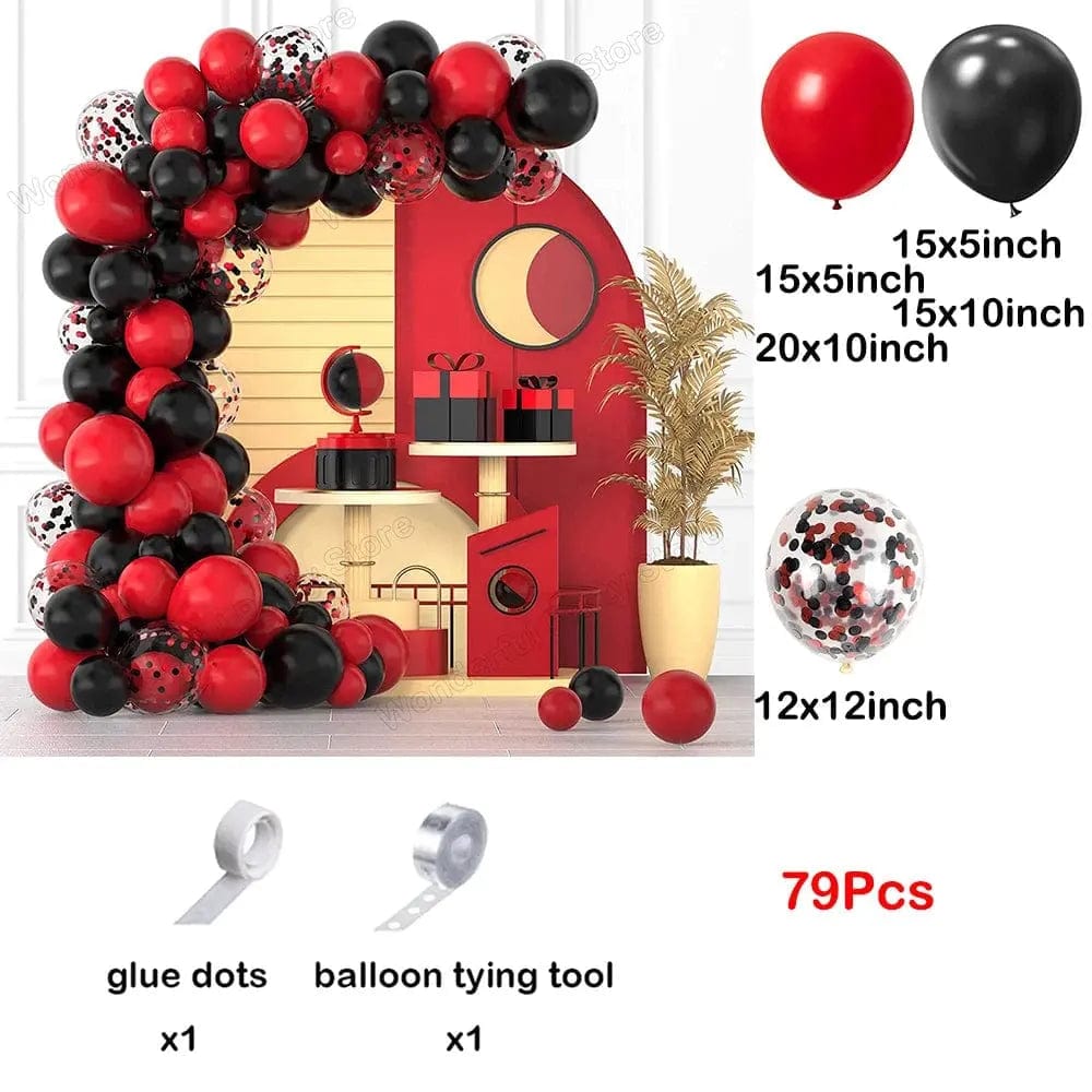 Essentialshouses No 14 / As picture Red Balloon Arch Kit