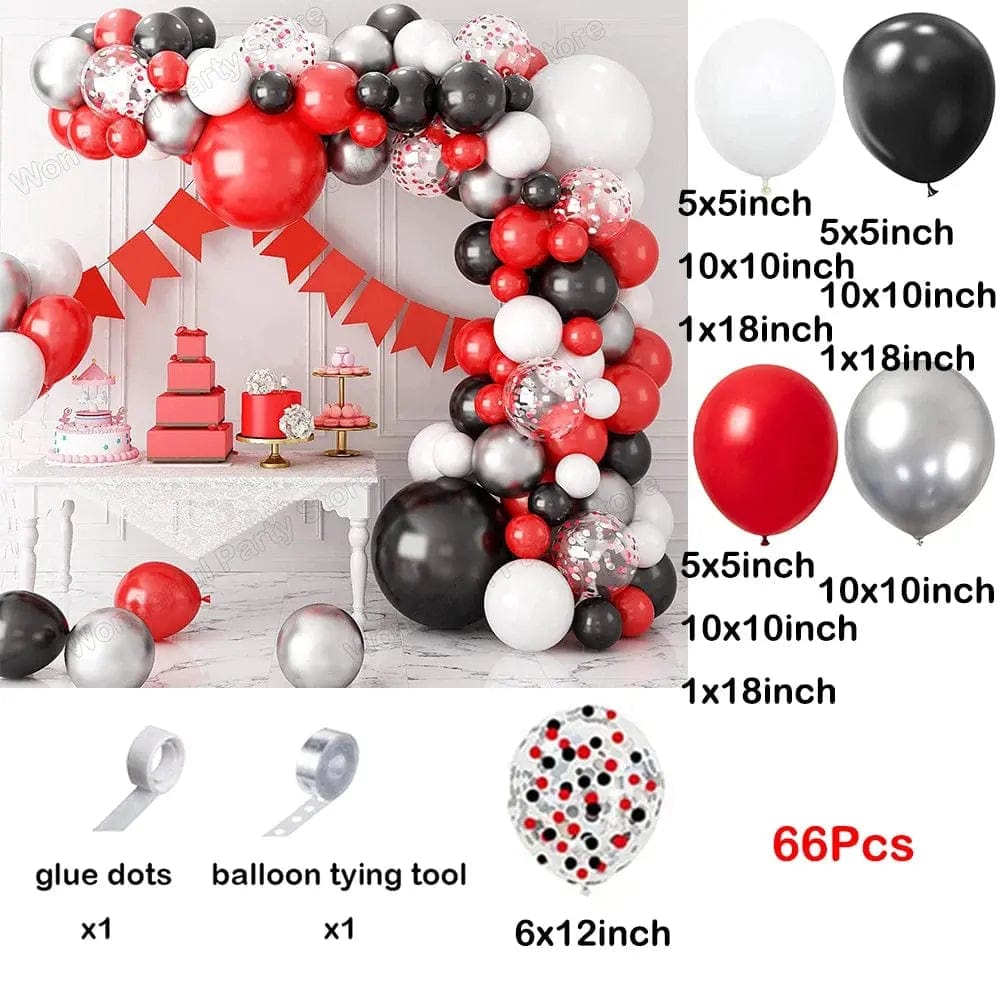 Essentialshouses No 16 / As picture Red Balloon Arch Kit