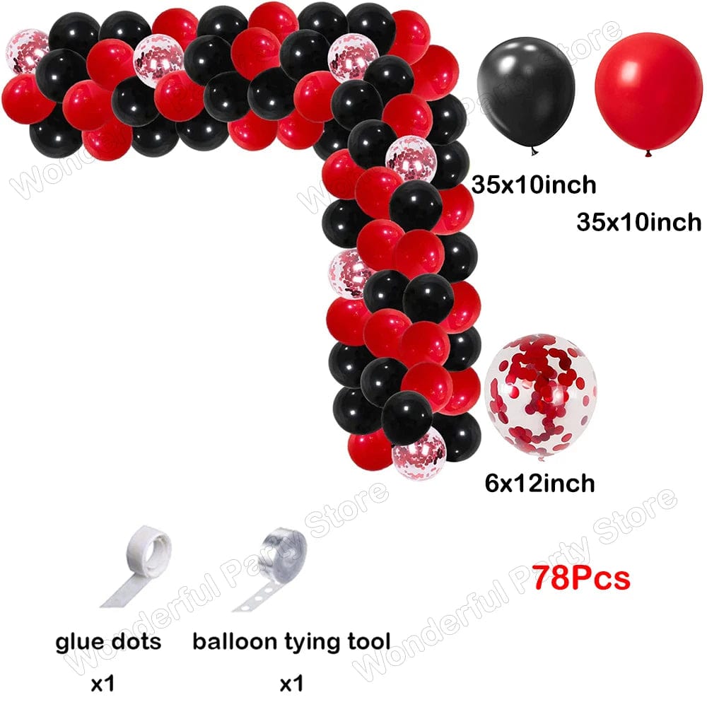Essentialshouses No 19 / As picture Red Balloon Arch Kit