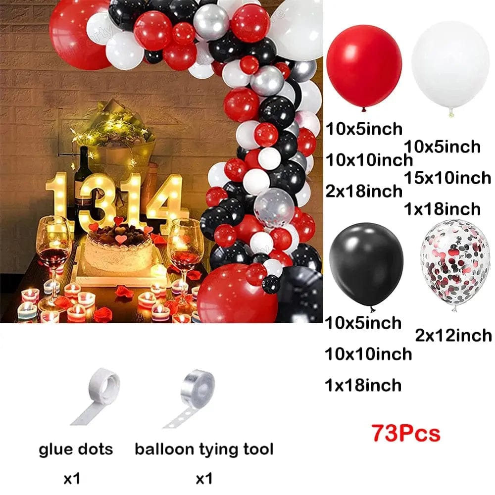 Essentialshouses No 20 / As picture Red Balloon Arch Kit
