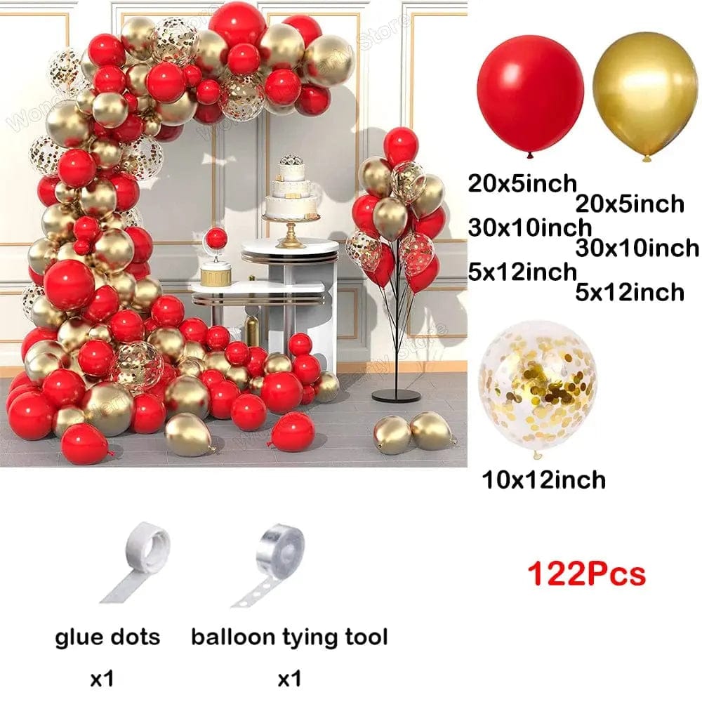 Essentialshouses No 21 / As picture Red Balloon Arch Kit