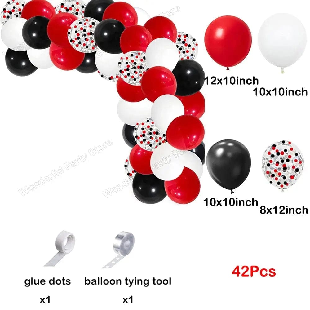 Essentialshouses No 24 / As picture Red Balloon Arch Kit