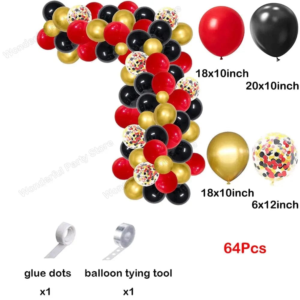 Essentialshouses No 27 / As picture Red Balloon Arch Kit