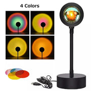 Essentialshouses No Remote 4 Colors Smart Sunset Projector Night Light
