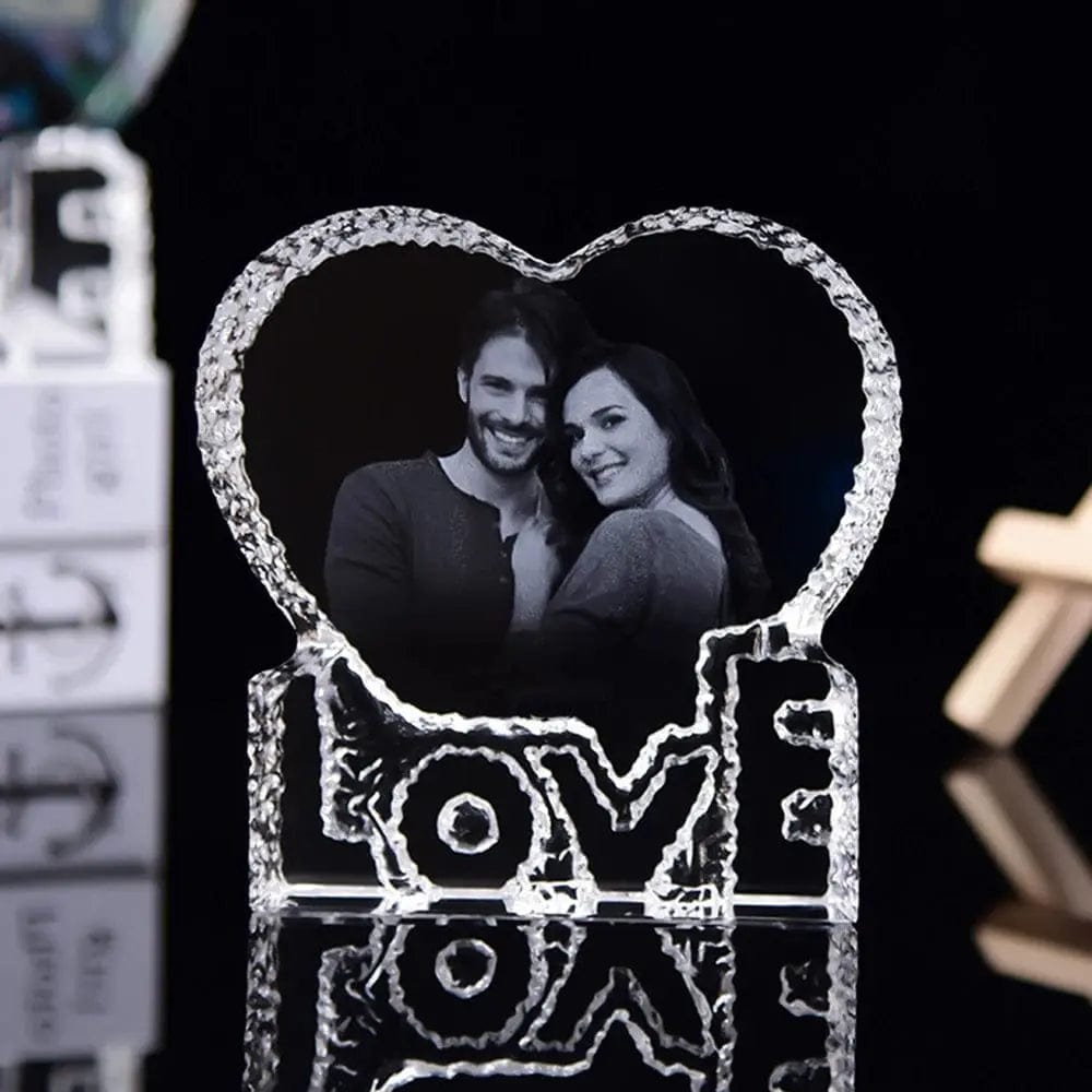 Love Crystal Picture Text Night Light - Essentialshouses
