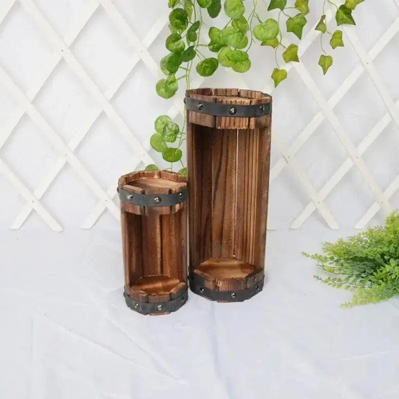 Essentialshouses Outdoor Garden Flower Wooden Pot