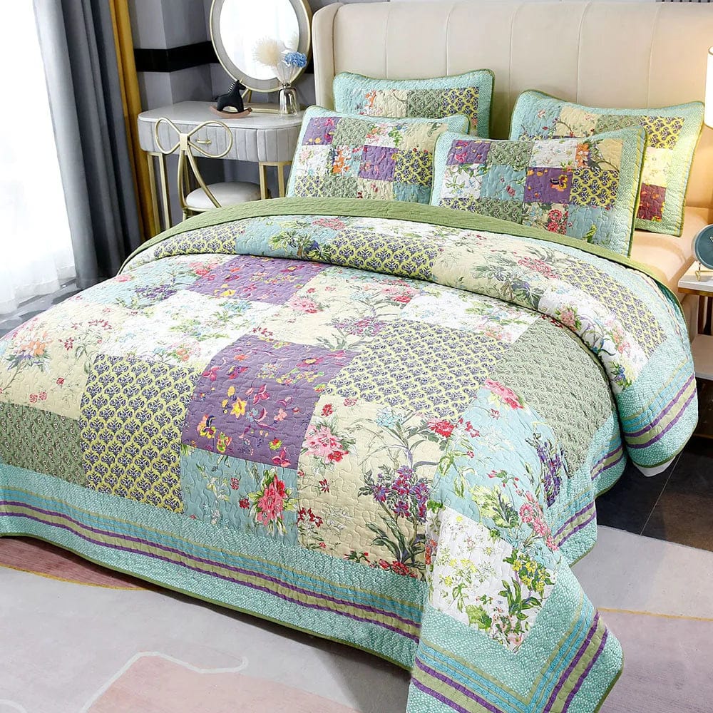 Essentialshouses Patchwork Cotton Quilt Set