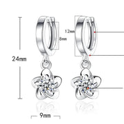 Essentialshouses Pattern Purple White Zircon Earrings