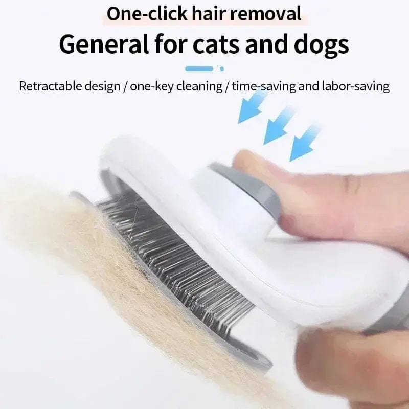 Essentialshouses Pet Cat Comb Dog Brush Self Cleaning Pet Hair Remover Brush For Dogs Cats Grooming Tools Pets Dematting Comb Dogs Accessories