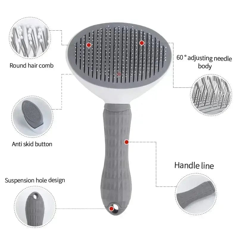 Essentialshouses Pet Cat Comb Dog Brush Self Cleaning Pet Hair Remover Brush For Dogs Cats Grooming Tools Pets Dematting Comb Dogs Accessories
