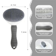 Essentialshouses Pet Cat Comb Dog Brush Self Cleaning Pet Hair Remover Brush For Dogs Cats Grooming Tools Pets Dematting Comb Dogs Accessories