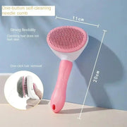Essentialshouses Pet Cat Comb Dog Brush Self Cleaning Pet Hair Remover Brush For Dogs Cats Grooming Tools Pets Dematting Comb Dogs Accessories