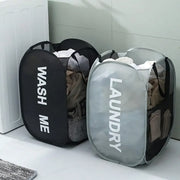 Essentials House Portable Mesh Pop Up Laundry Hamper Wide Opening Breathable Collapsible Space-Saving Laundry Basket Dorm