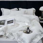 Essentialshouses Pure White Egyptian Cotton Bedding Set