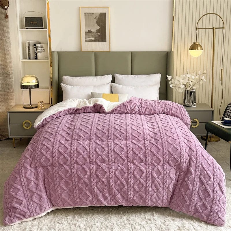 Essentialshouses Purple 1PC / 40x40cm Super Thick Winter Warm Blanket