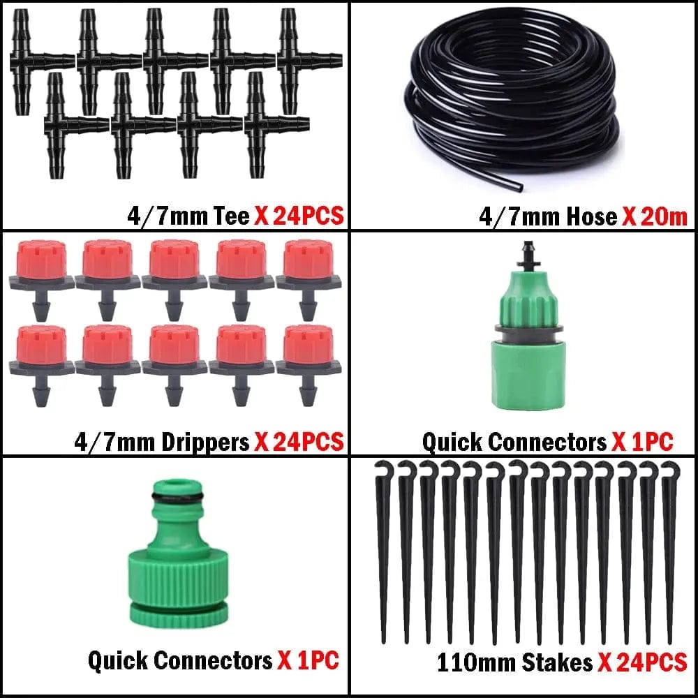 Essentialshouses Q20m Garden Automatic Watering Tool Set