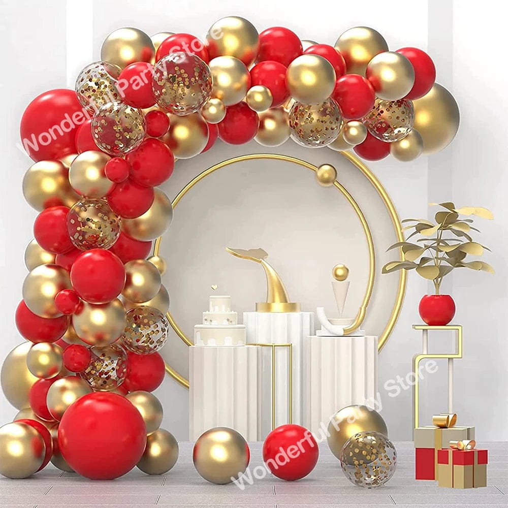 Essentialshouses Red Balloon Arch Kit