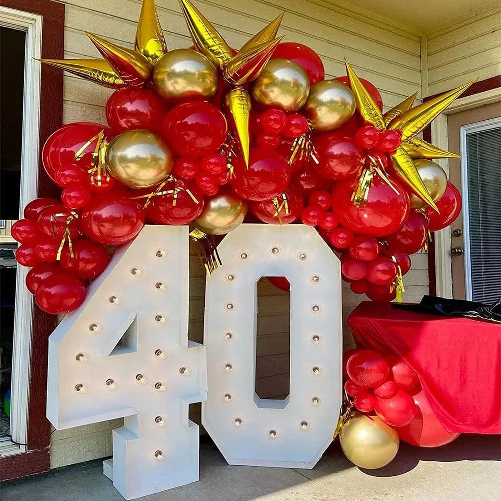 Essentialshouses Red Balloon Arch Kit