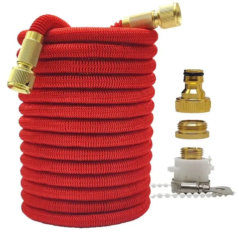 Essentialshouses Red hose / 100ft Double Metal Connector Pvc Reel Pipe
