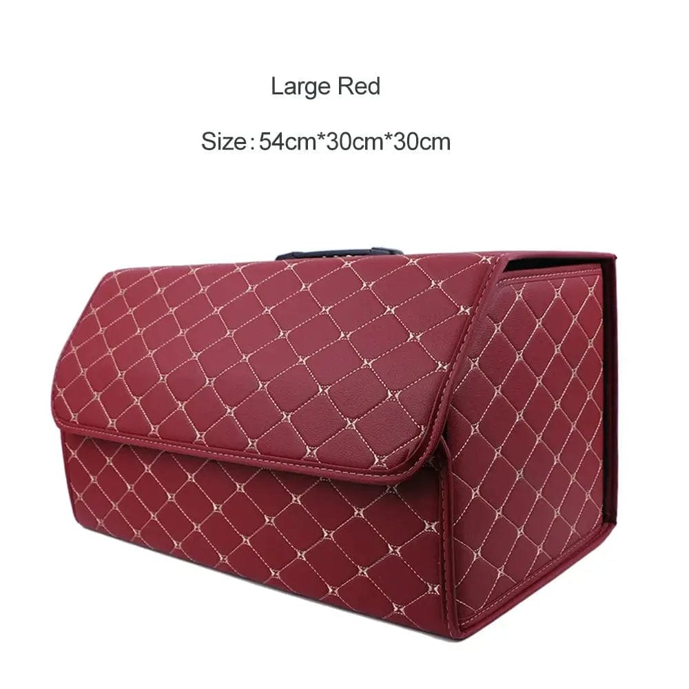 Essentialshouses Red-Large Car Trunk Large Capacity Organizer Box