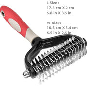 Essentialshouses red  SIZE L Pets Two-Sided Knots Remove Comb