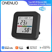 Essentialshouses Remote Temp Humi WIFI Remote Control with Tuya APP Intelligent WIFI Universal Remote Control Support APP Controlling TV /Air Conditioner/Fan