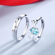Essentialshouses RI21Y0191 Luxury AAA Zircon Couple Paired Ring