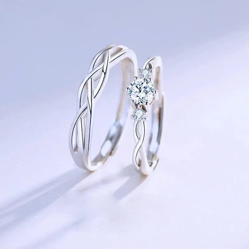Essentialshouses RI21Y0374 Luxury AAA Zircon Couple Paired Ring