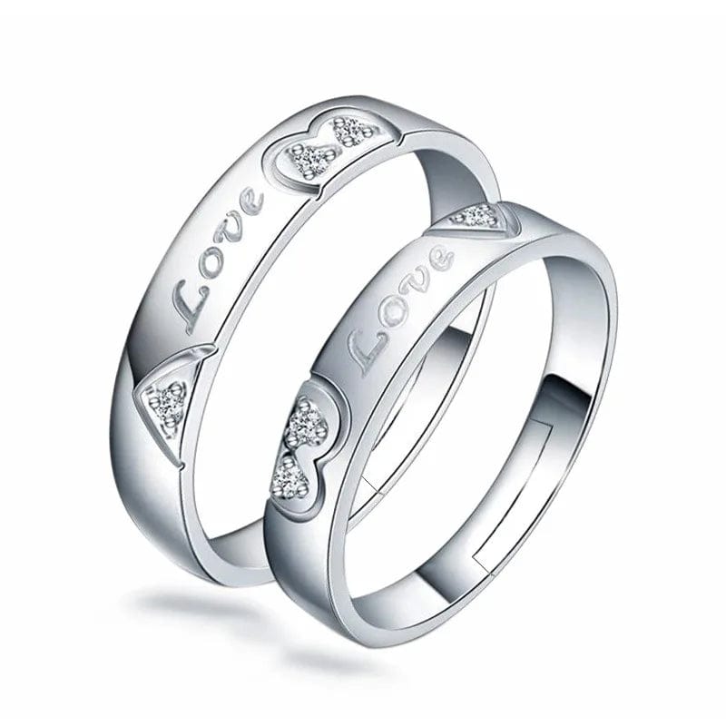 Essentialshouses RI21Y0401-3 Luxury AAA Zircon Couple Paired Ring
