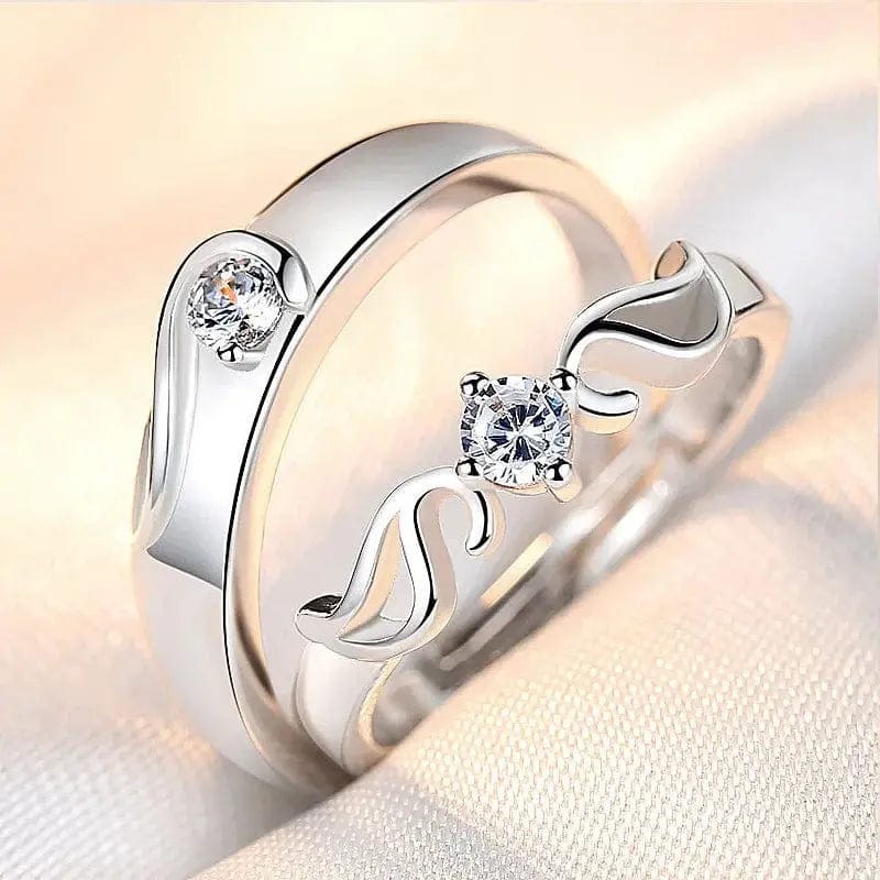Essentialshouses RI21Y0475 Luxury AAA Zircon Couple Paired Ring