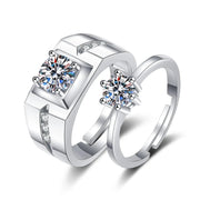 Essentialshouses RI21Y0482 Luxury AAA Zircon Couple Paired Ring