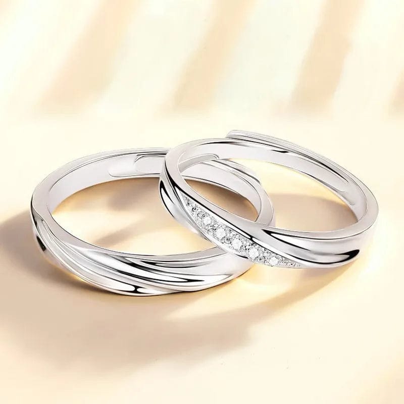 Essentialshouses RI22Y0664 Luxury AAA Zircon Couple Paired Ring