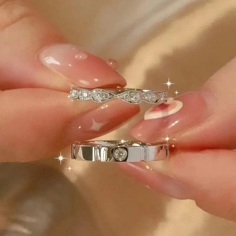 Essentialshouses RI22Y0666 Luxury AAA Zircon Couple Paired Ring