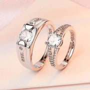 Essentialshouses RI23Y0239 Luxury AAA Zircon Couple Paired Ring