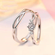Essentialshouses RI23Y0240 Luxury AAA Zircon Couple Paired Ring