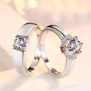 Essentialshouses RI23Y0306 Luxury AAA Zircon Couple Paired Ring