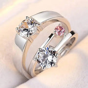 Essentialshouses RI23Y0307 Luxury AAA Zircon Couple Paired Ring
