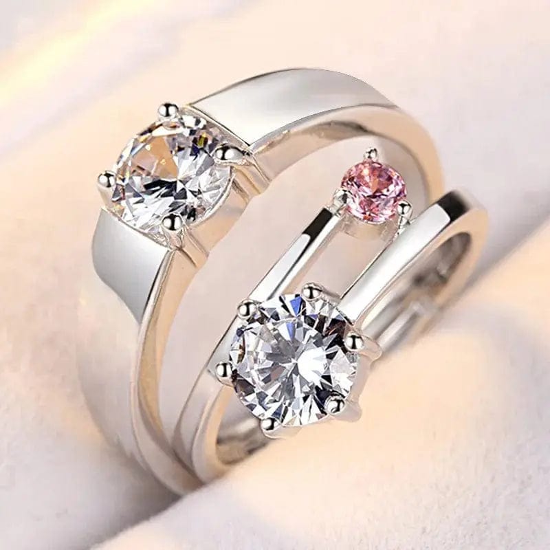 Essentialshouses RI23Y0307 Luxury AAA Zircon Couple Paired Ring