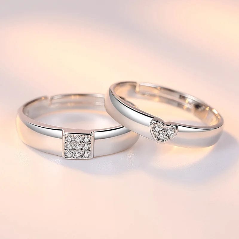 Essentialshouses RI23Y0313 Luxury AAA Zircon Couple Paired Ring