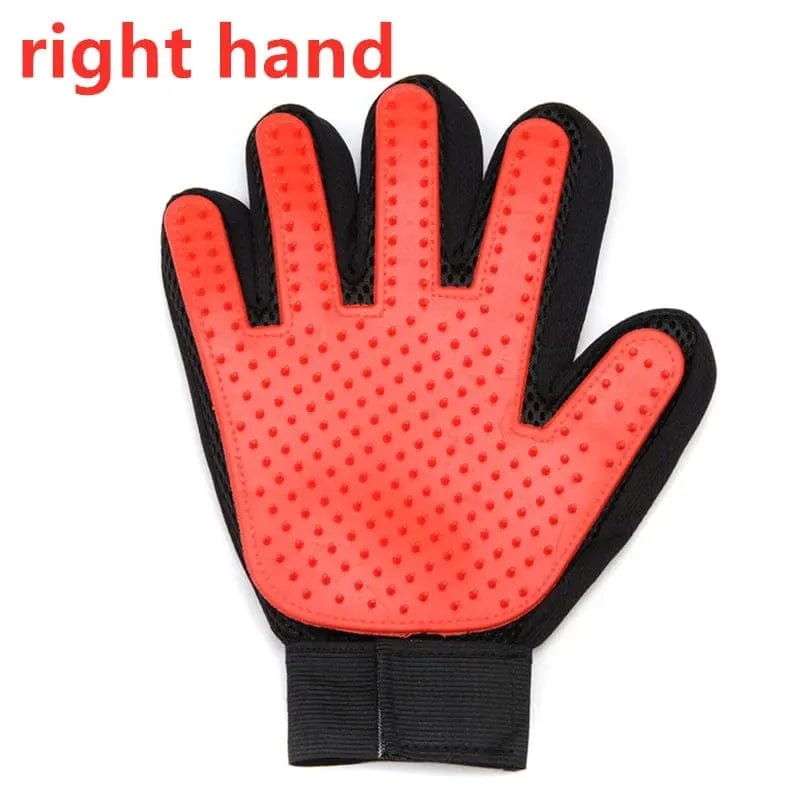 Essentialshouses Right Red Cat Hair Deshedding Brush Gloves