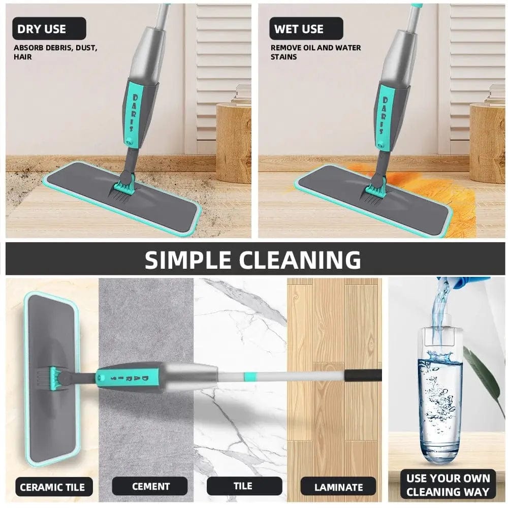 Essentialshouses Rotation Flat Spray Cleaning Sweeper