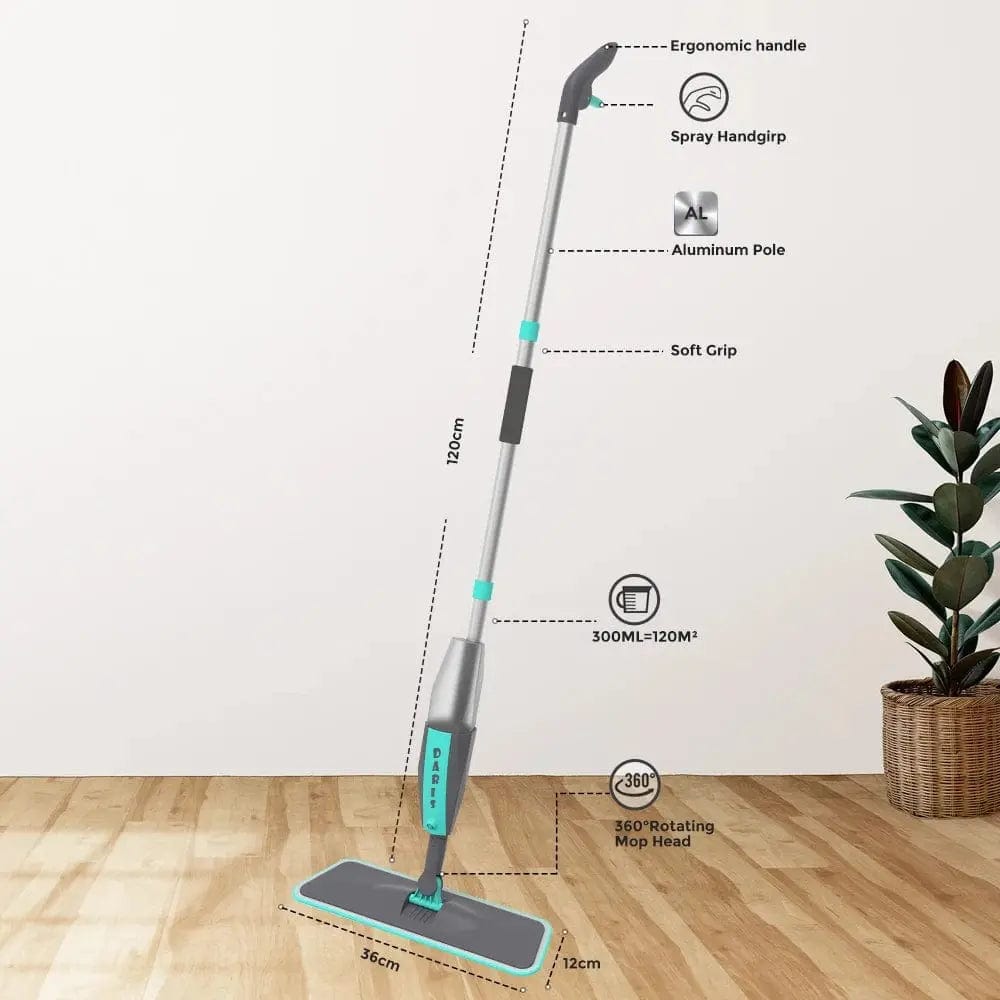 Essentialshouses Rotation Flat Spray Cleaning Sweeper