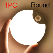 Essentialshouses Round 1PC Motion Sensor Step Light, USB Rechargeable Wireless LED Floor Lamp for Indoor Stairs Hallway Wardrobe Auto On/Off Night Lighting