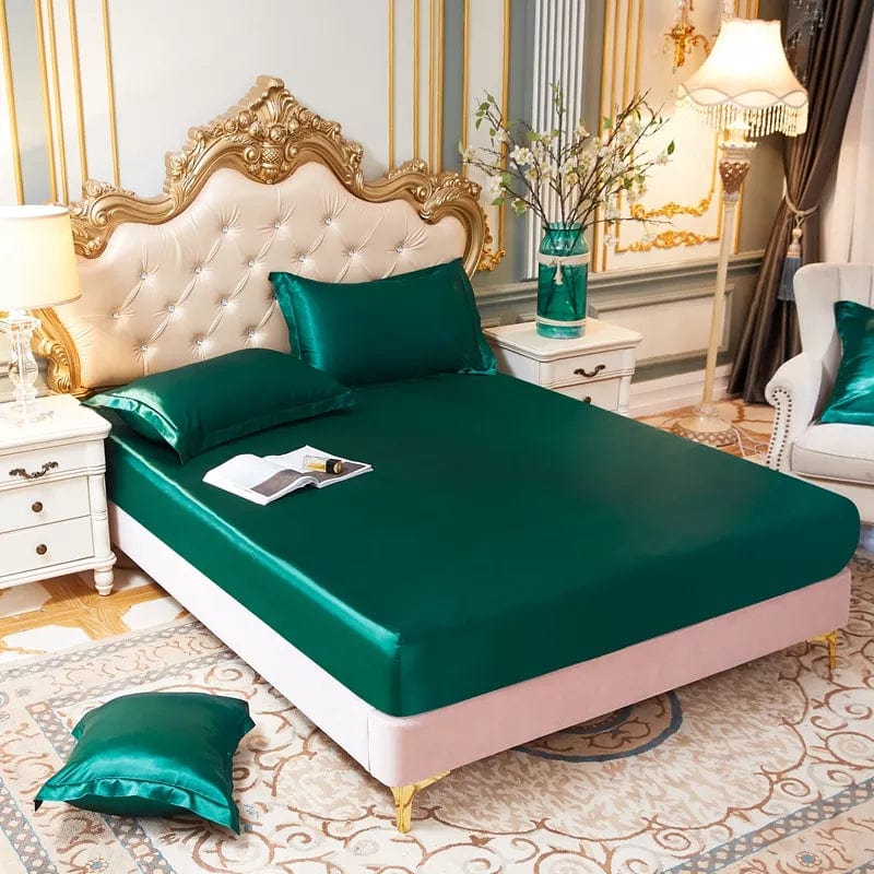 Essentialshouses Satin Rayon Fitted Sheet Mattress Cover