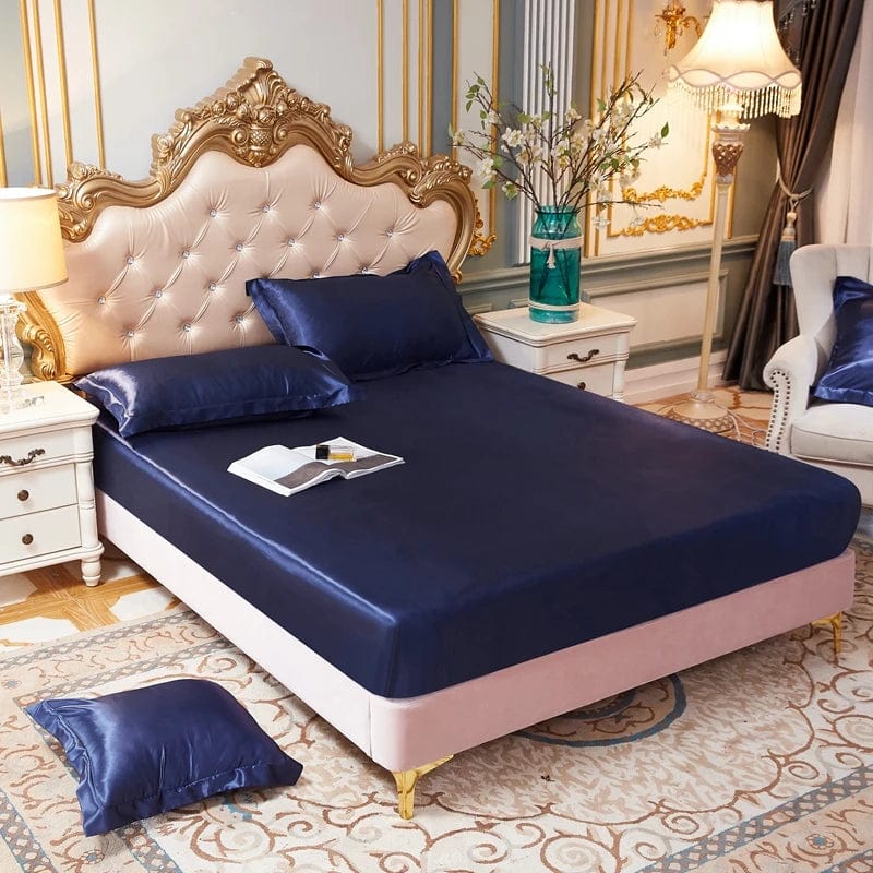 Essentialshouses Satin Rayon Fitted Sheet Mattress Cover