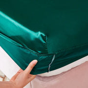 Essentialshouses Satin Rayon Fitted Sheet Mattress Cover